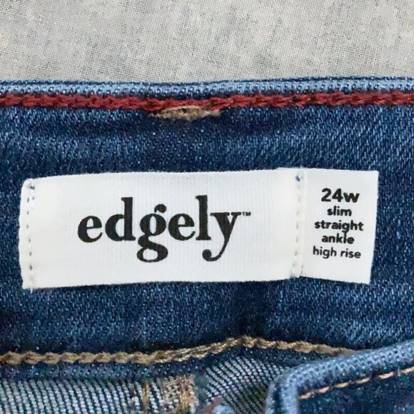 Maurices Edgely Jeans Women 24W Blue Carpenter Ankle Cotton‎ Recycled Poly NWT - Picture 3 of 15